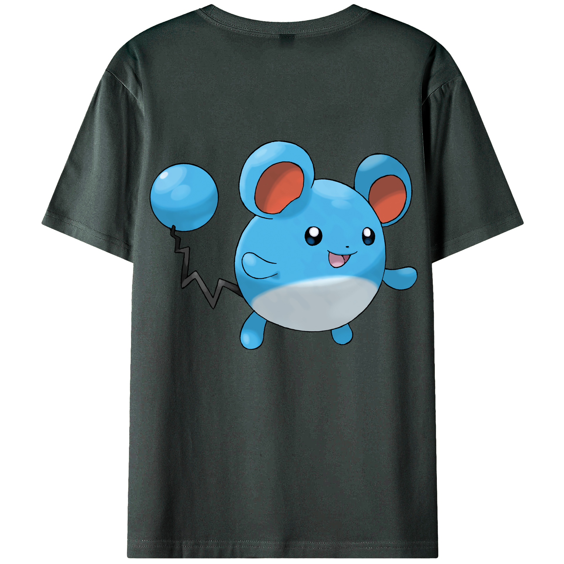 （画像用） ポケットモンスター Pokémon 綿100％ メンズ半袖Tシャツ（バックプリント） 通気性